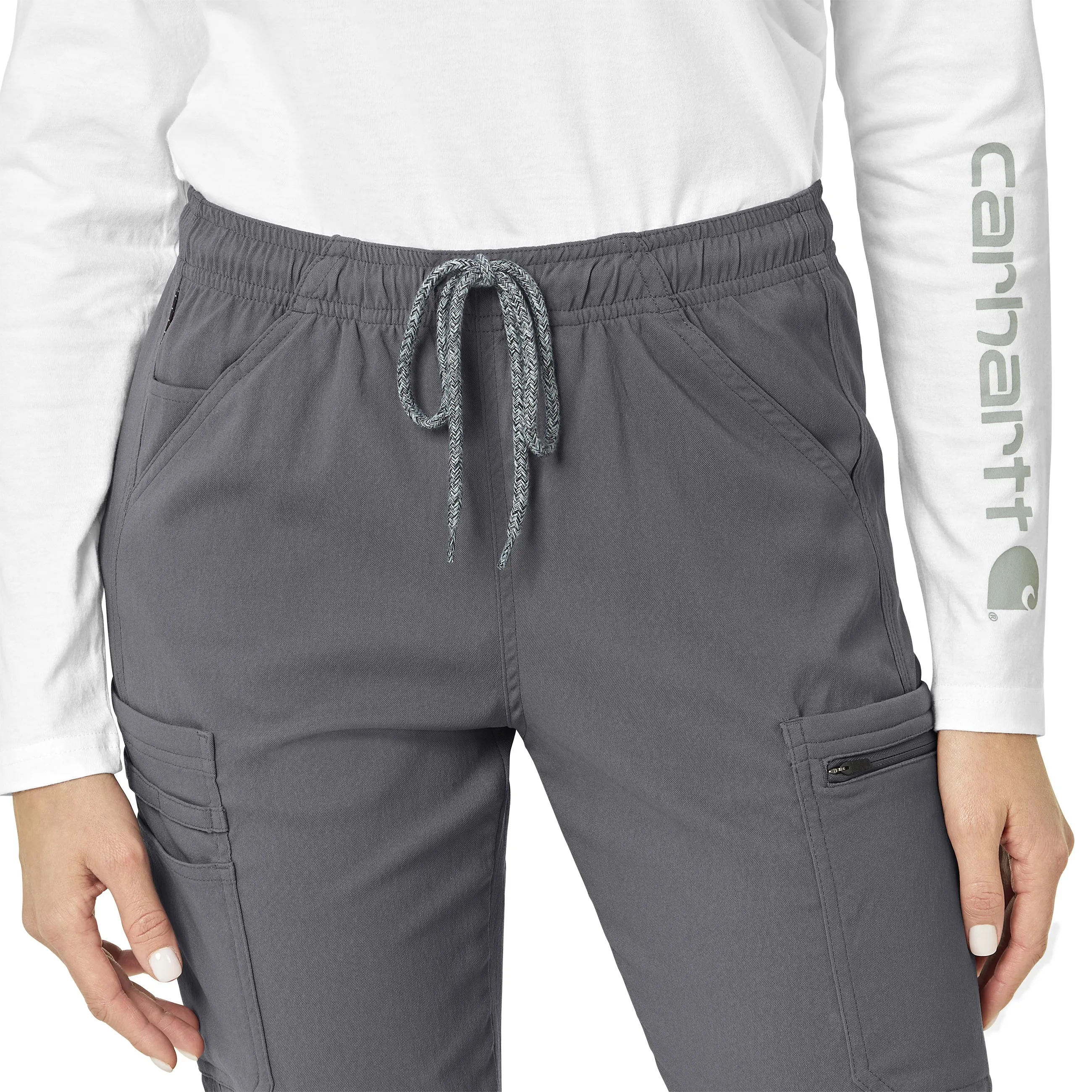 Carhartt Rugged Flex Peak Women's Cargo Jogger Scrub Pant - Pewter