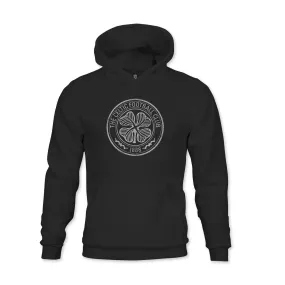 Celtic FC Mono Badge Youth Fleece Pullover Hoodie - Black