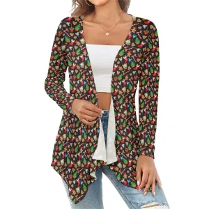 Christmas Snacks Women's Short Cardigan