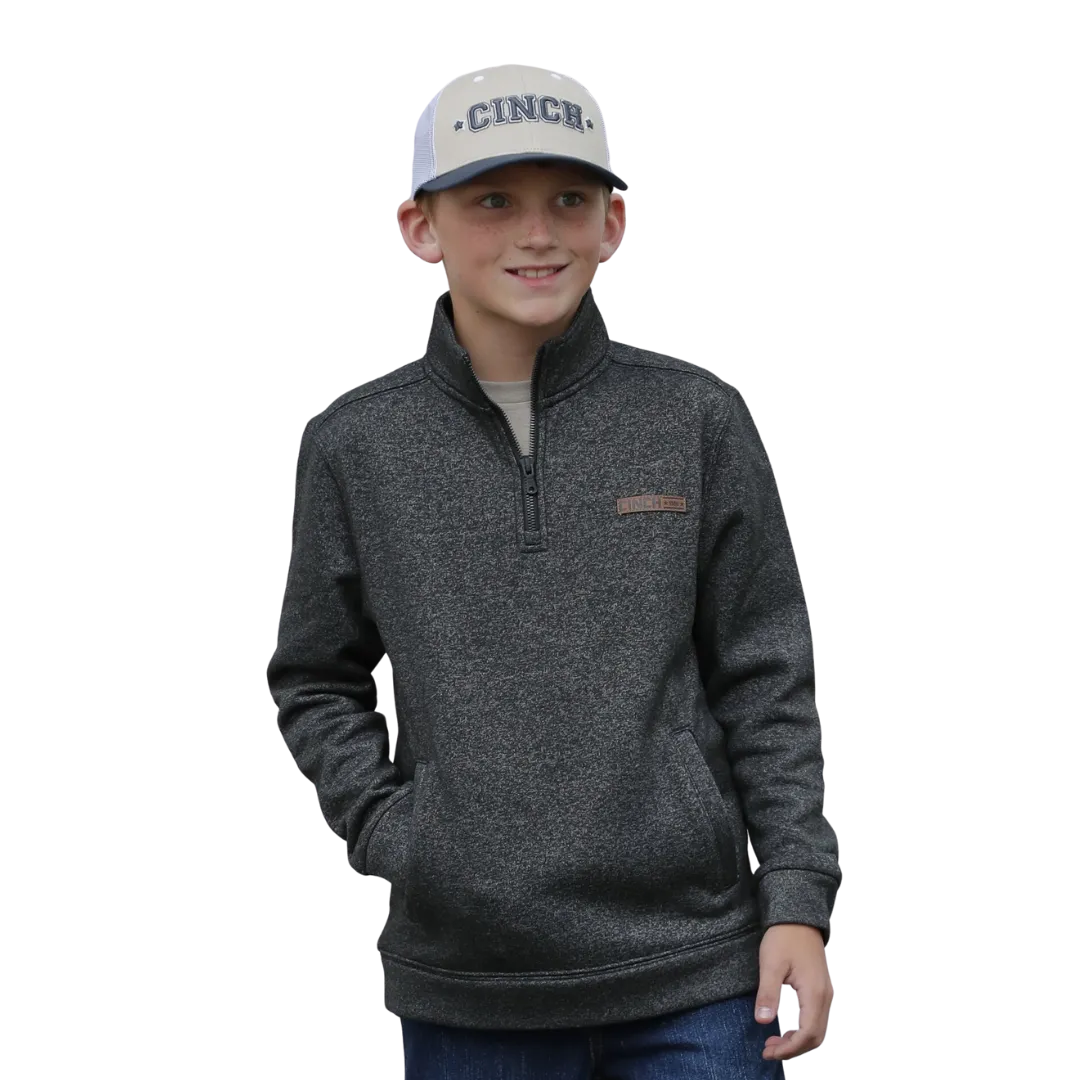 Cinch Kid's Match Dad Zip Black Pullover