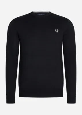 Classic crew neck jumper - black