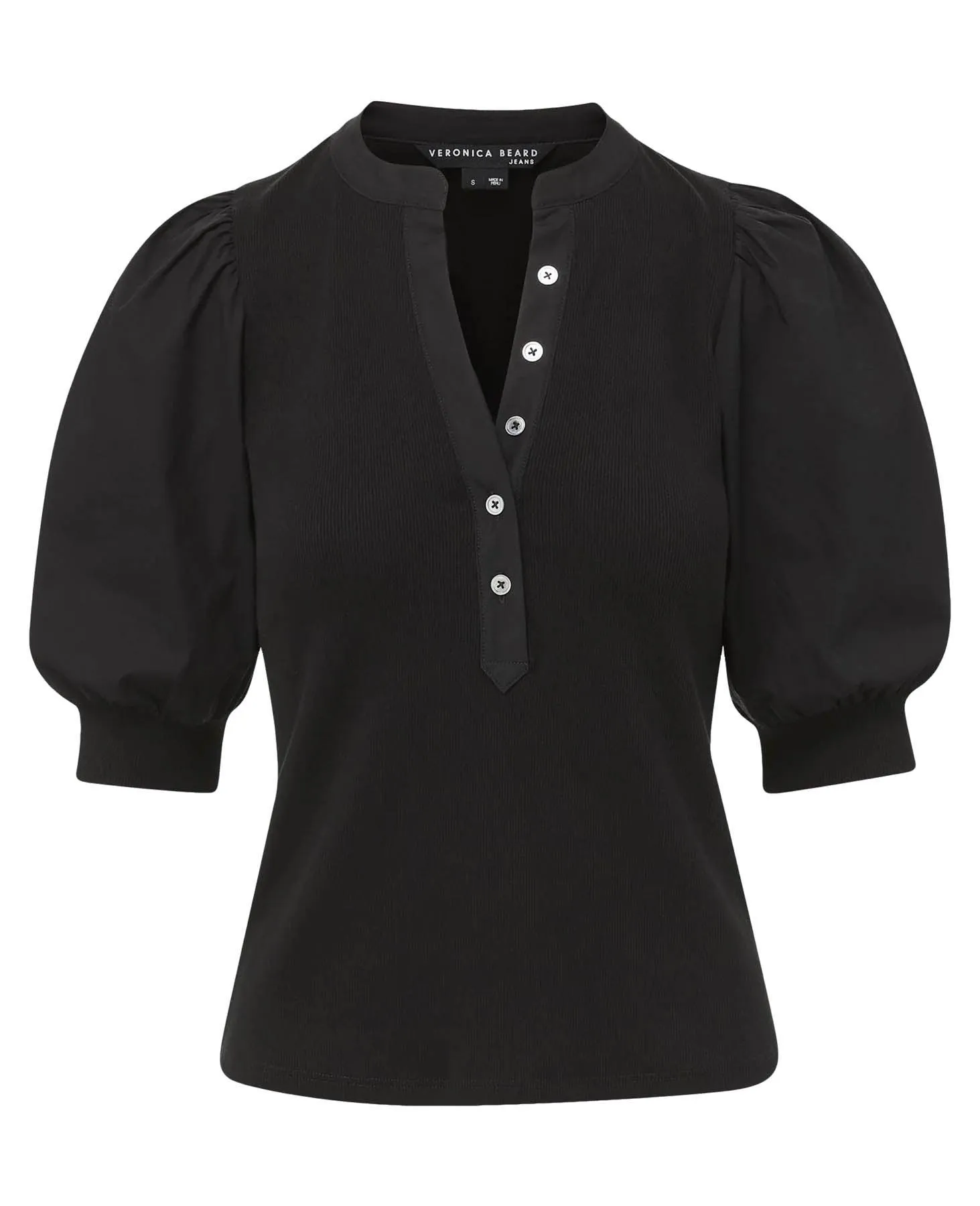 Coralee Puff Sleeve Top Black