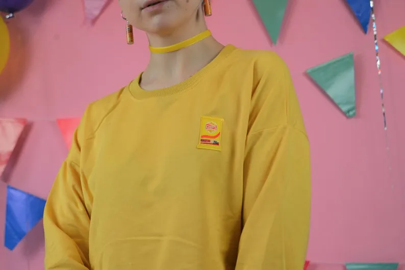 Crisps patch cropped jumper