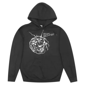 Crouching Black Pullover Hoodie