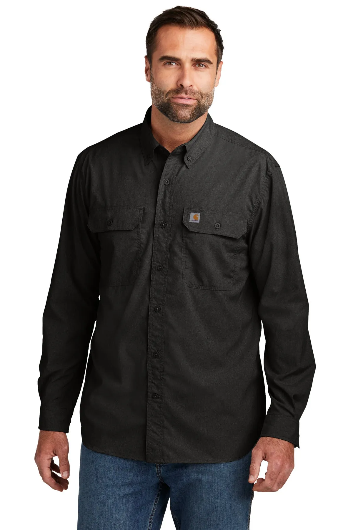 Custom Embroidered - Carhartt Force® Solid Long Sleeve Shirt CT105291