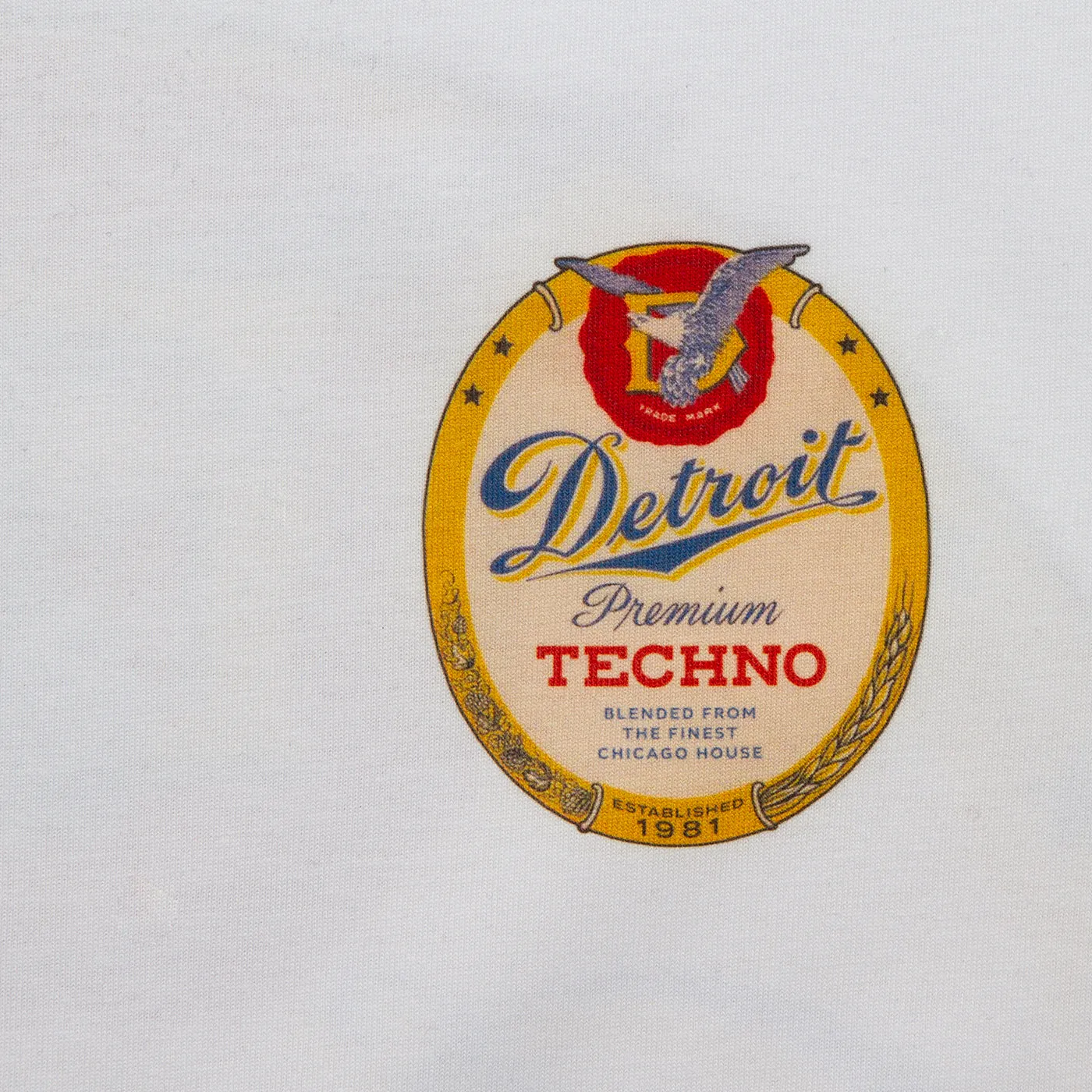 Detroit Premium Techno Back Print - Tshirt - White