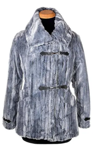 Dietrich Coat - Luxury Faux Fur in Glacier Bay (One Small / One Large Left!)