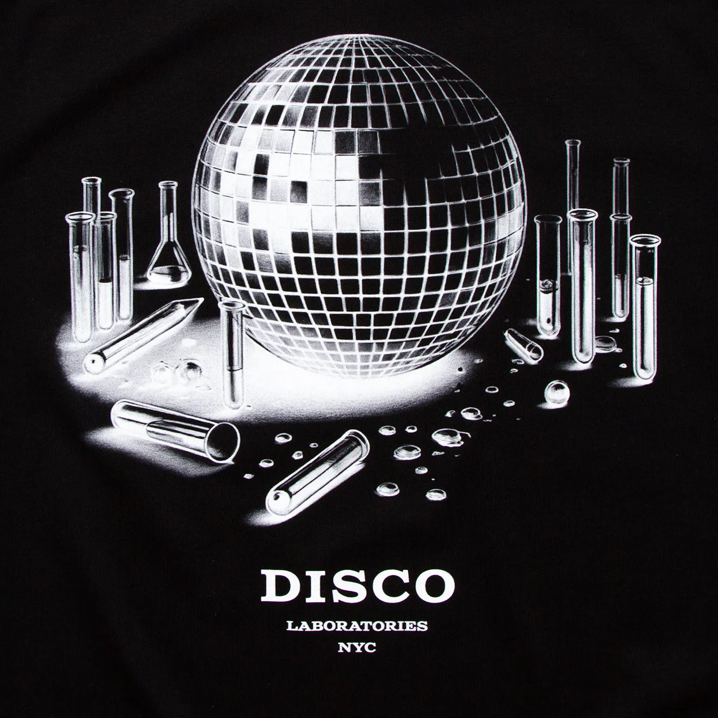 Disco Labs NYC Front Print - Tshirt - Black