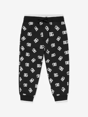 Dolce & Gabbana Boys Logo Print Joggers in Black