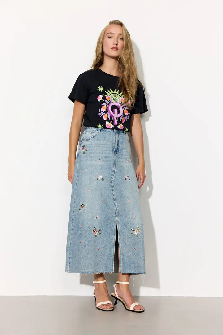 Dolly Denim Skirt - Light Denim