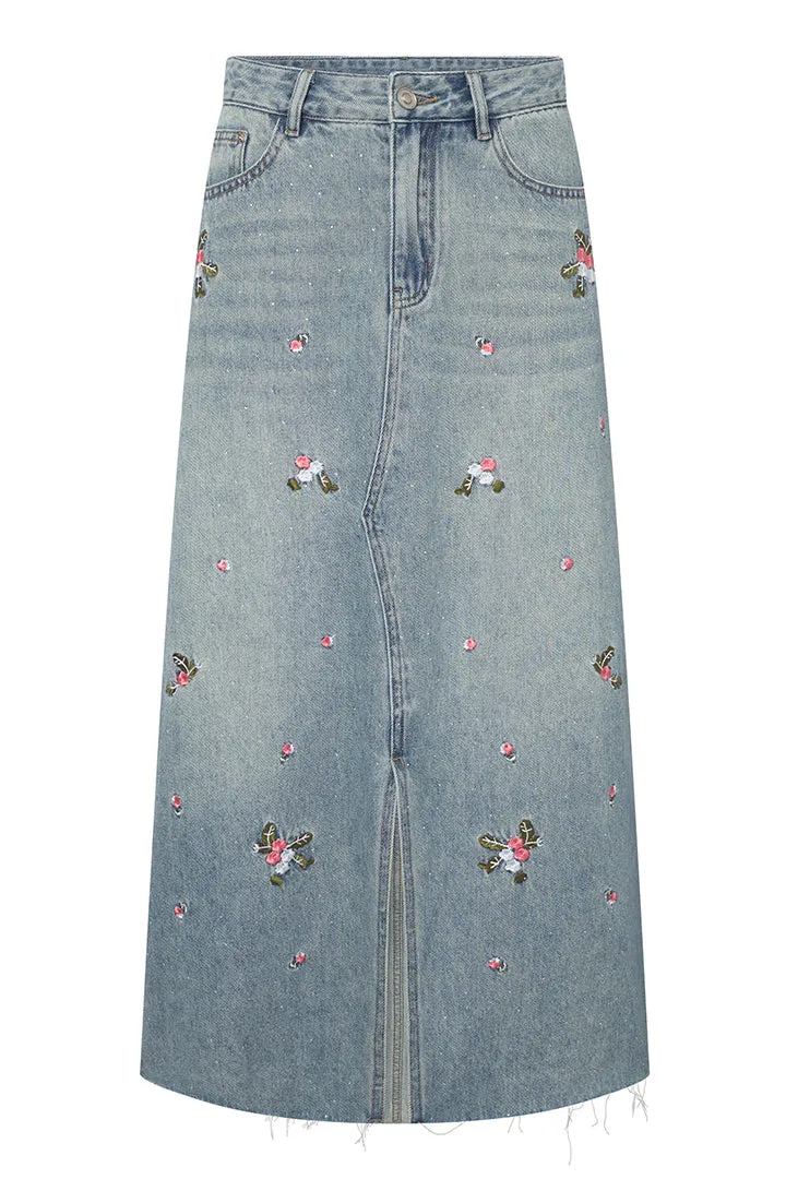 Dolly Denim Skirt - Light Denim