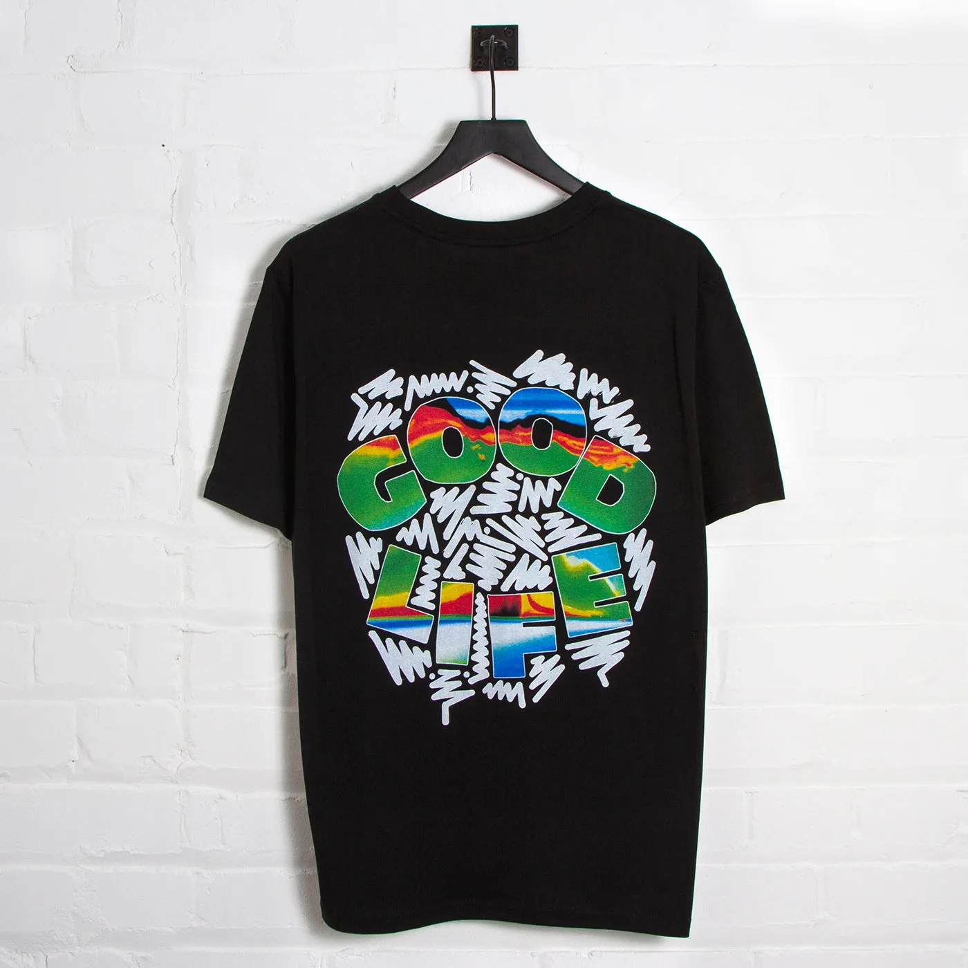 Doodle Good Life Back Print - Tshirt - Black