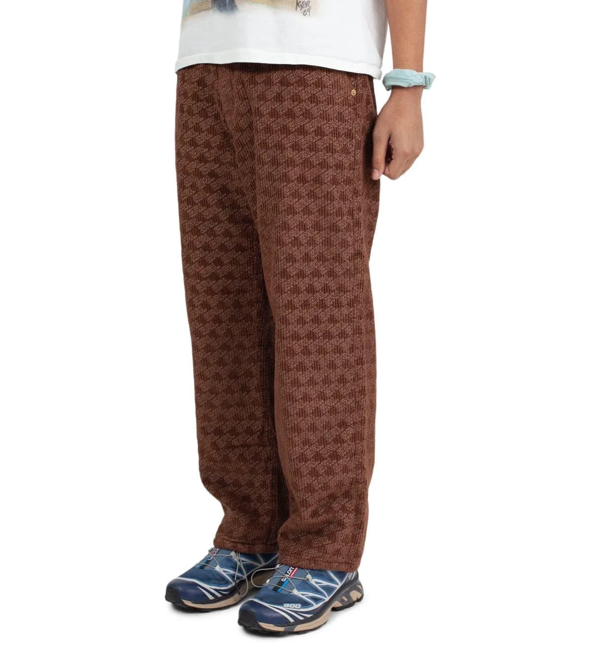 ERL Corduroy Embossed Pants Brown