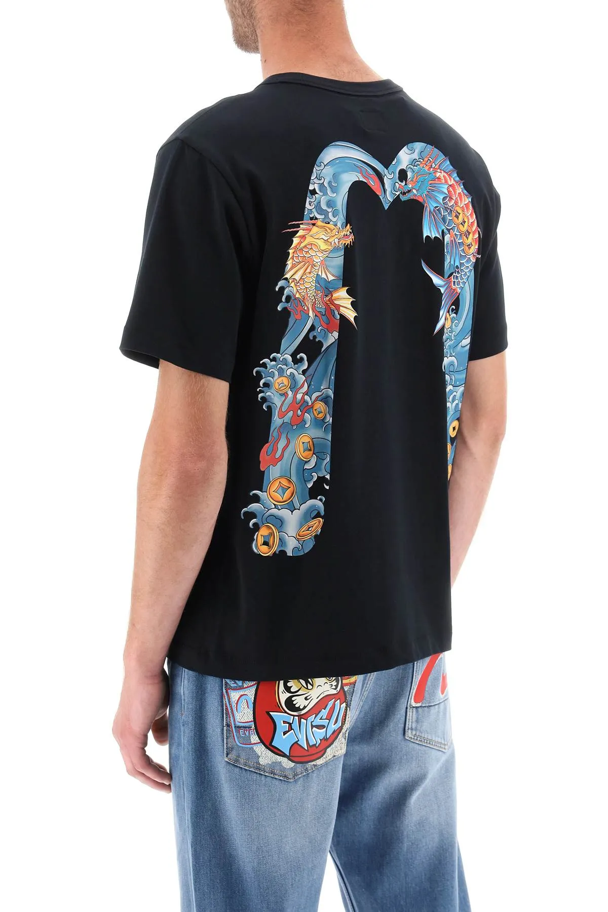 Evisu crew-neck t-shirt with prints