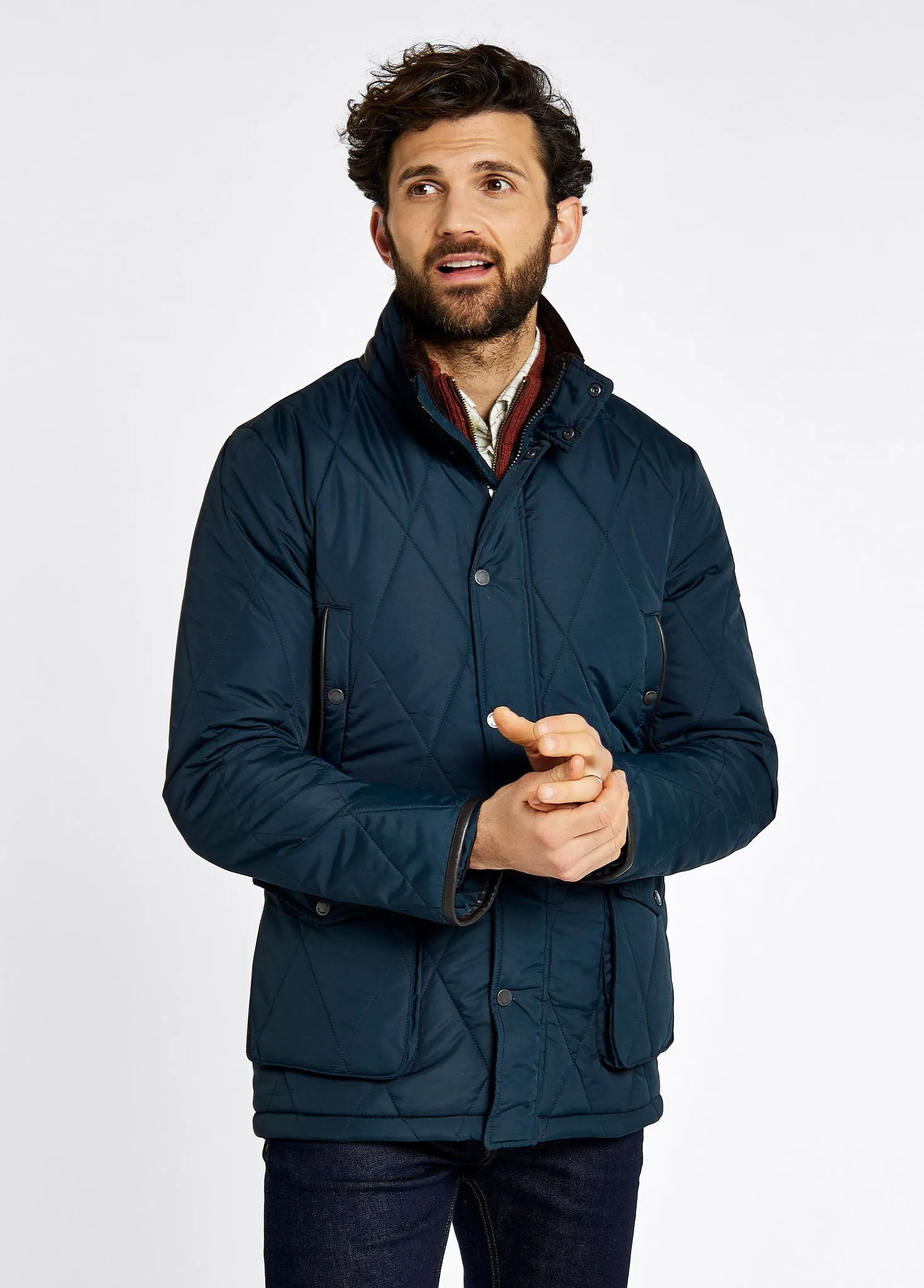 Farmley Men’s Quilted Jacket - Navy