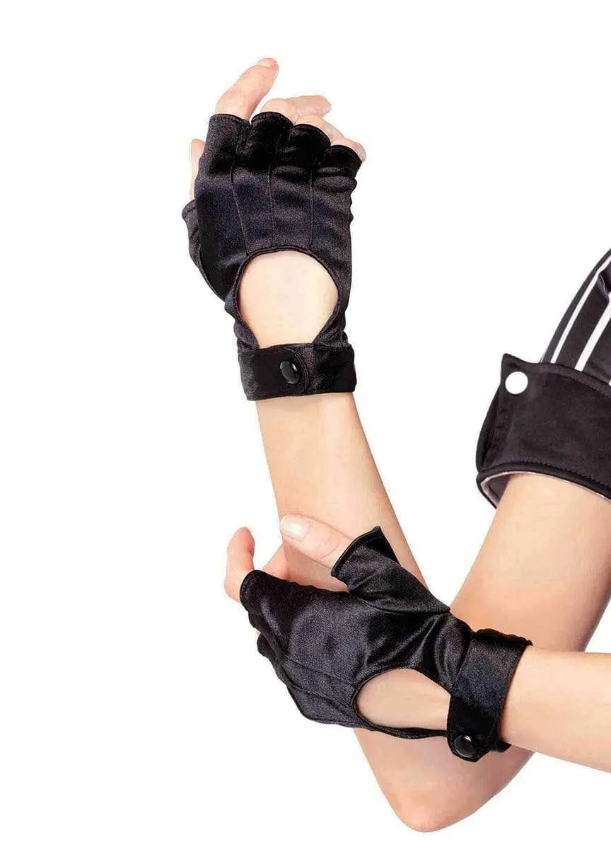 Fingerless Motorcycle Gloves with Velcro Strap