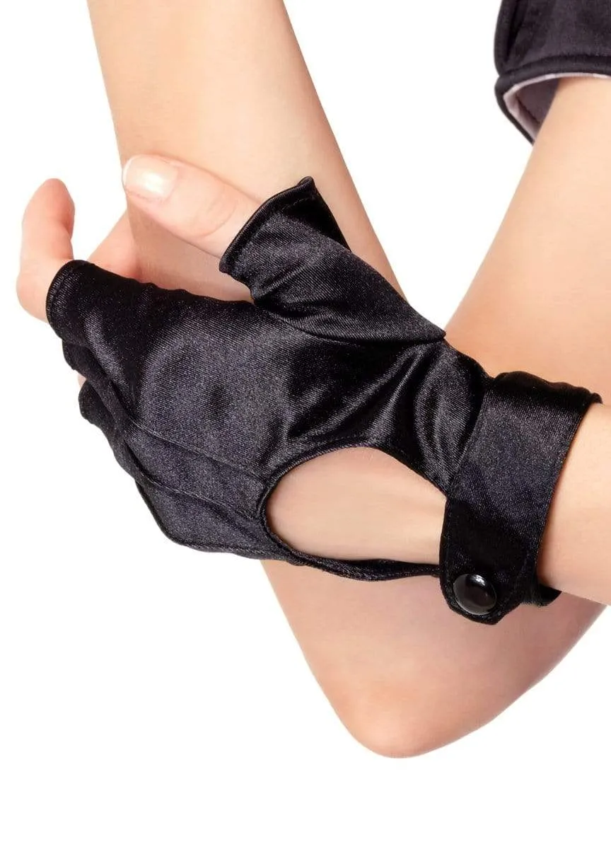 Fingerless Motorcycle Gloves with Velcro Strap