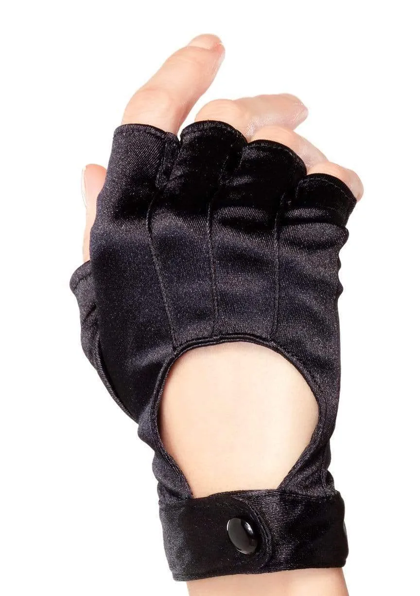 Fingerless Motorcycle Gloves with Velcro Strap