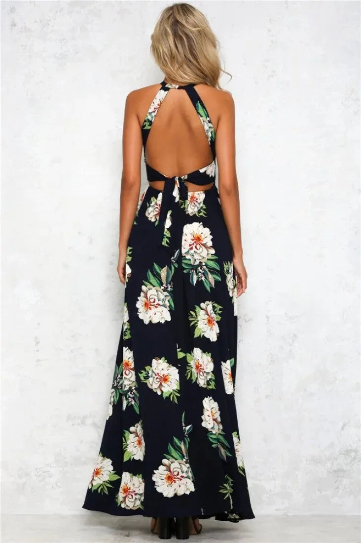 Floral Slit Maxi Dress