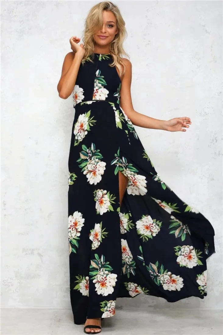 Floral Slit Maxi Dress