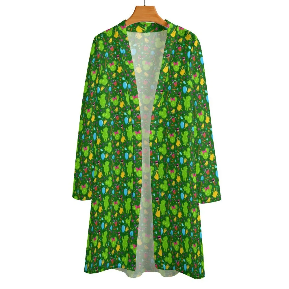 Flower And Garden Women's Mid-Length Cardigan