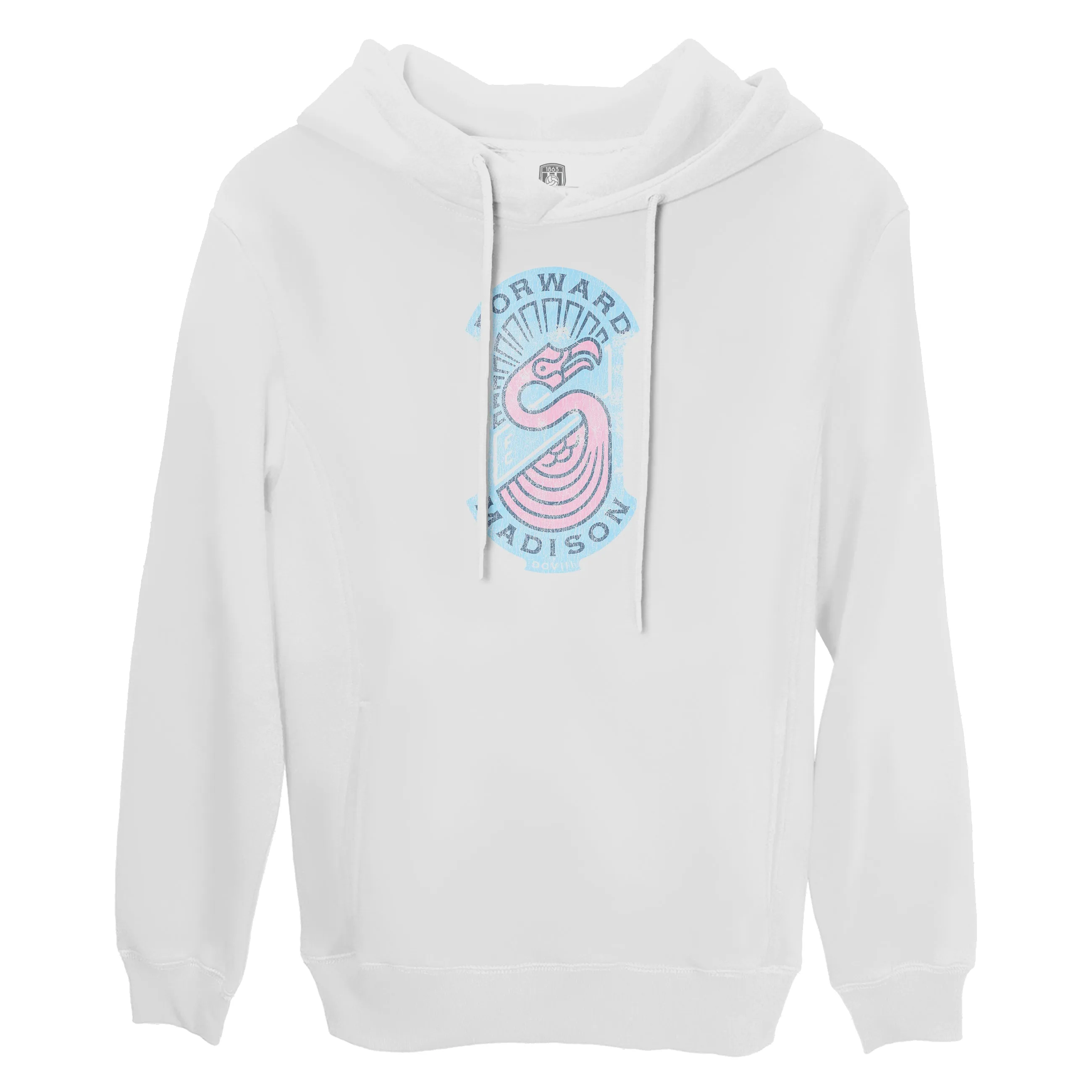 Forward Madison FC Color Badge Fleece Pullover Hoodie - White