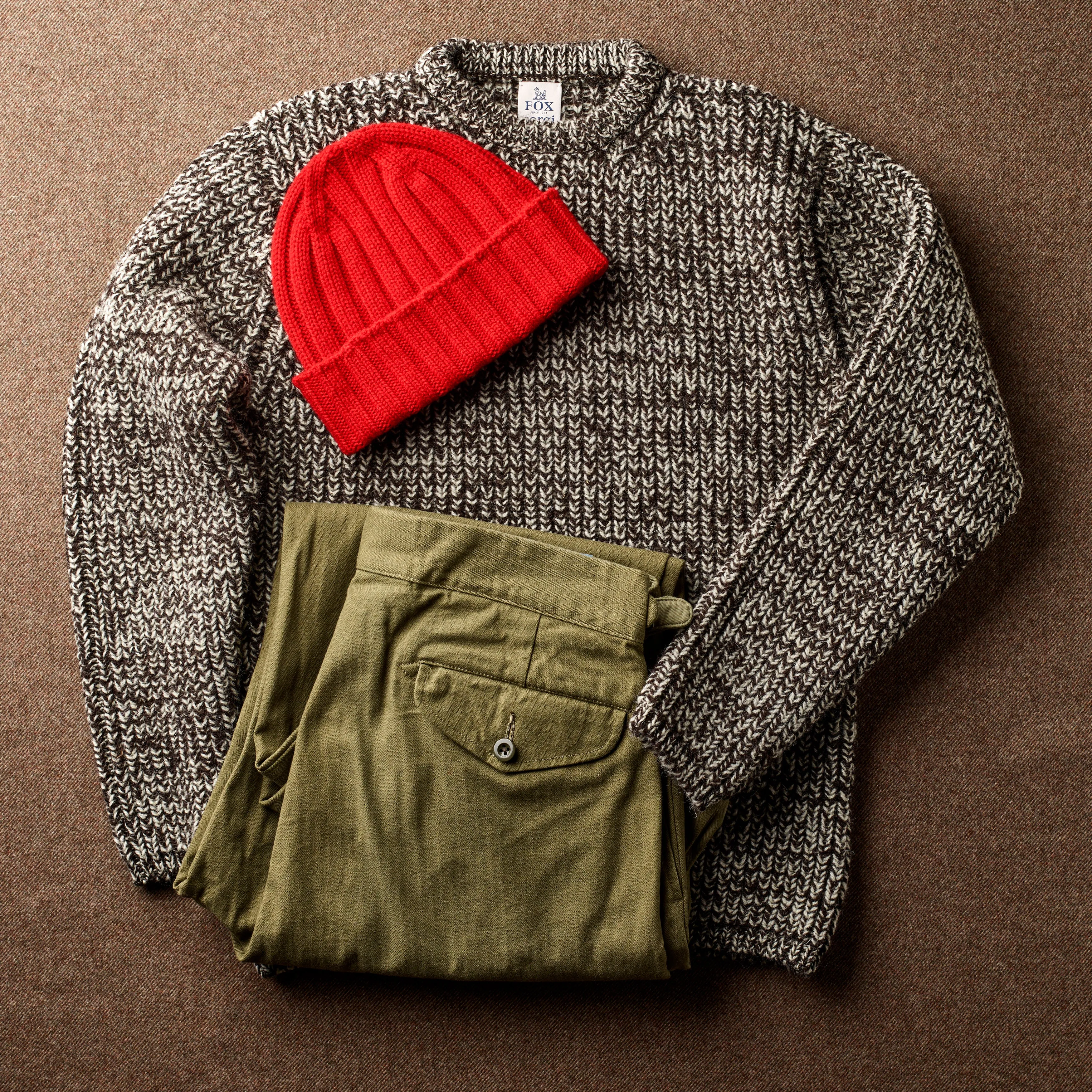 FOX x CORGI Welsh Wool Fisherman Pullover