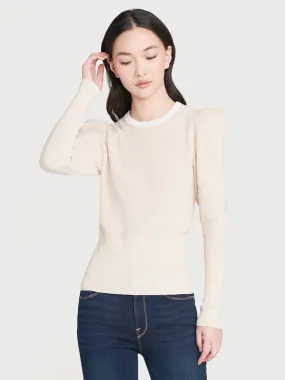 Frame - Rib Feminine Sweater in Oatmeal Heather