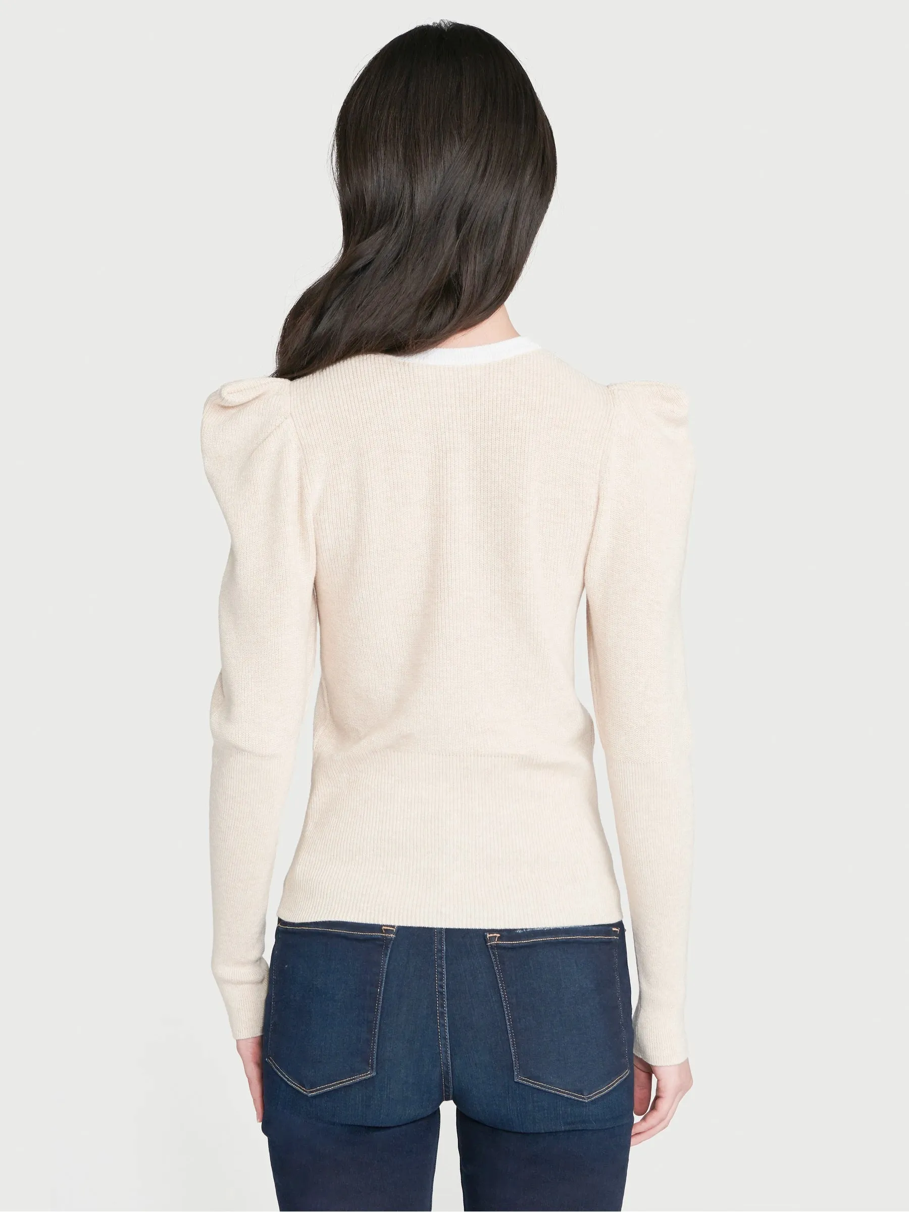 Frame - Rib Feminine Sweater in Oatmeal Heather