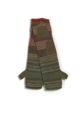 GABBEH | Patchwork 2-Way Mittens | Khaki