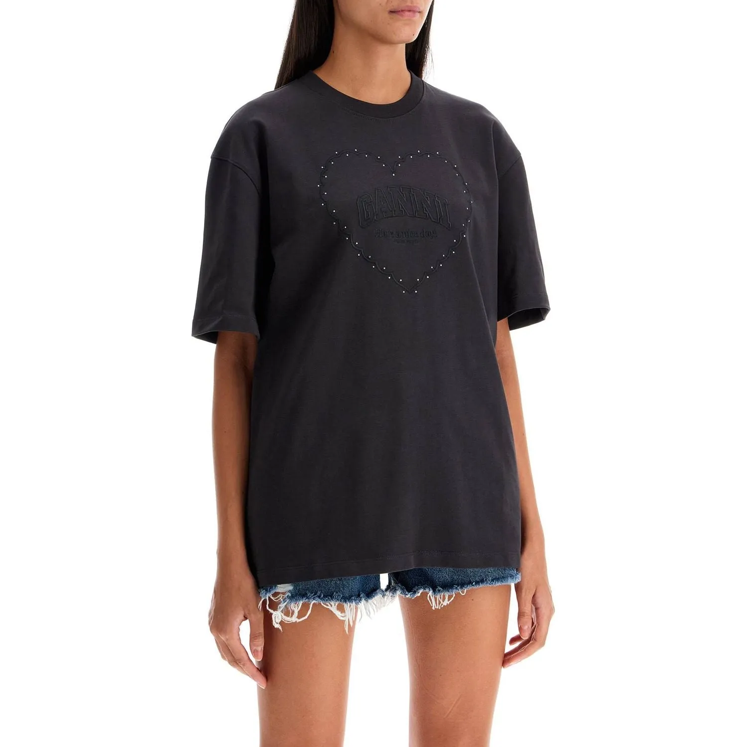 Ganni embroidered oversized t