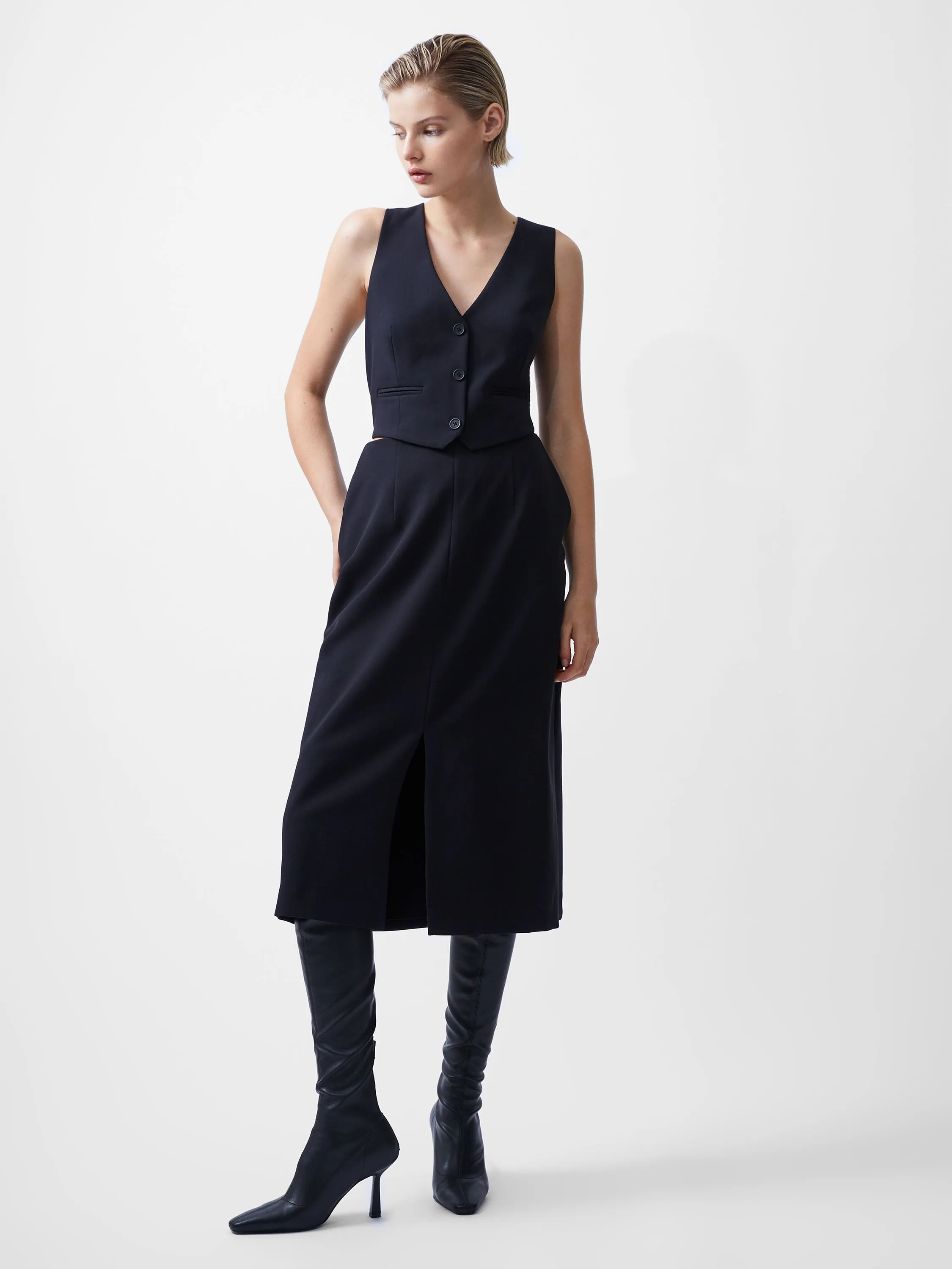 Gemma Twill Vest Dress