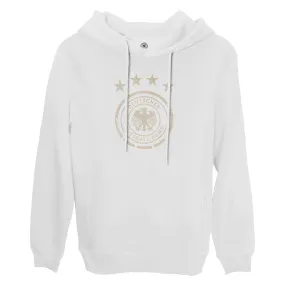 Germany DFB Mono Badge Fleece Pullover Hoodie - White