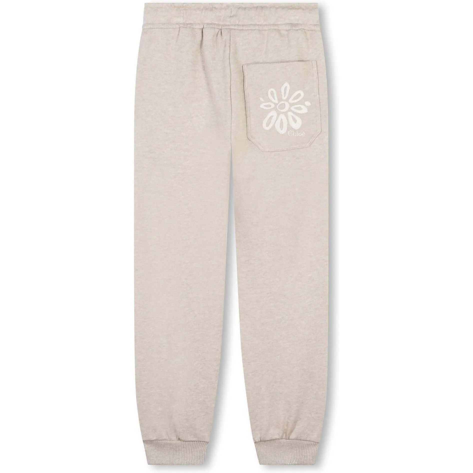 Girls Beige Organic Joggers