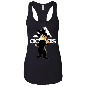 Goku Treding Adidas White T-shirt Women Tank Top