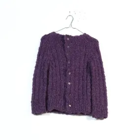 heavy wool high neck cardigan