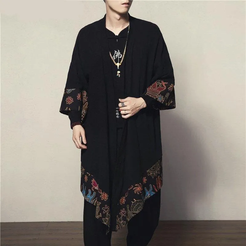 Japanese-Style Half-Sleeve Kimono