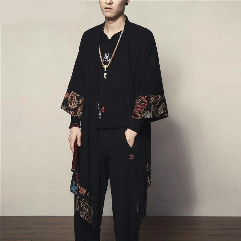 Japanese-Style Half-Sleeve Kimono