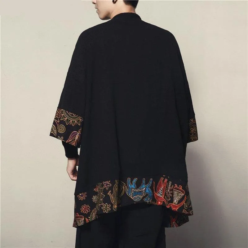 Japanese-Style Half-Sleeve Kimono