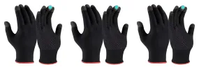 Kuber Industries Non-Slip Warm Five-Finger Touch screen Gaming Gloves (MH-TG001)- Black (Pack Of 3)