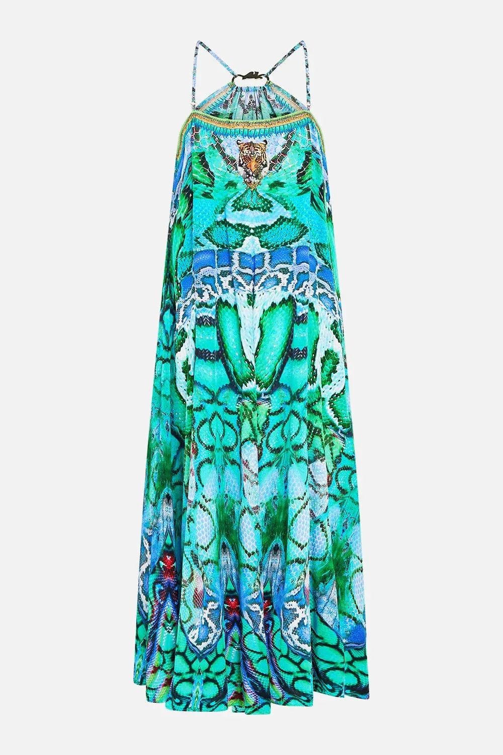 Land Of Wonder Gathered Neck Maxi Dress