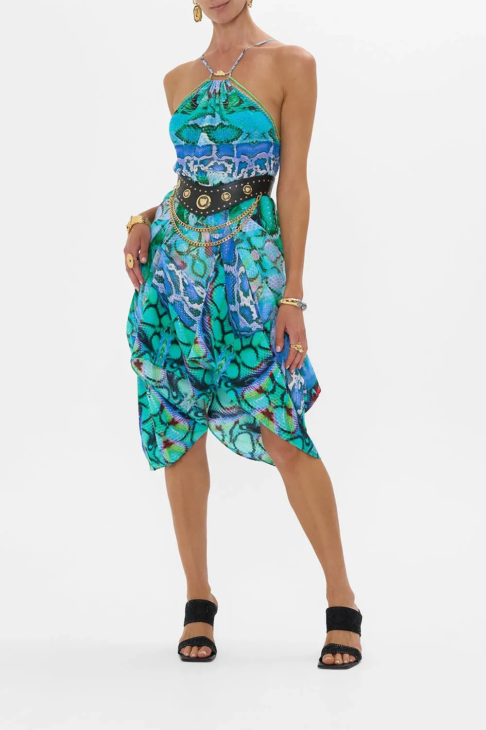 Land Of Wonder Gathered Neck Maxi Dress