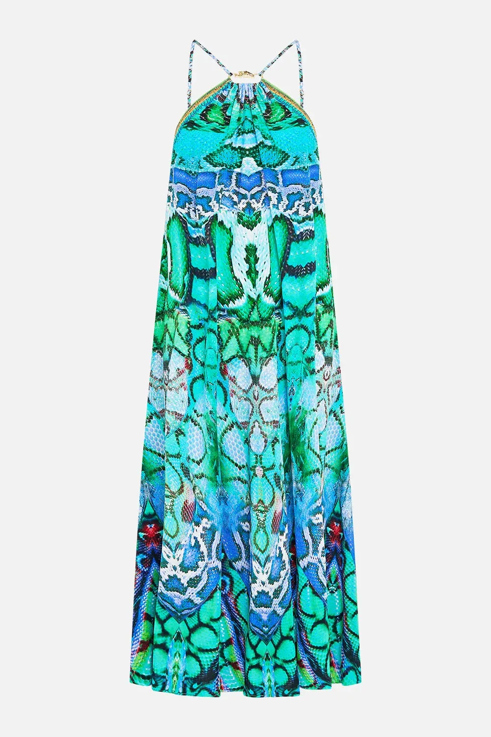 Land Of Wonder Gathered Neck Maxi Dress