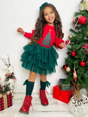 Light Up The Room Christmas Tree Tutu Skirt Set