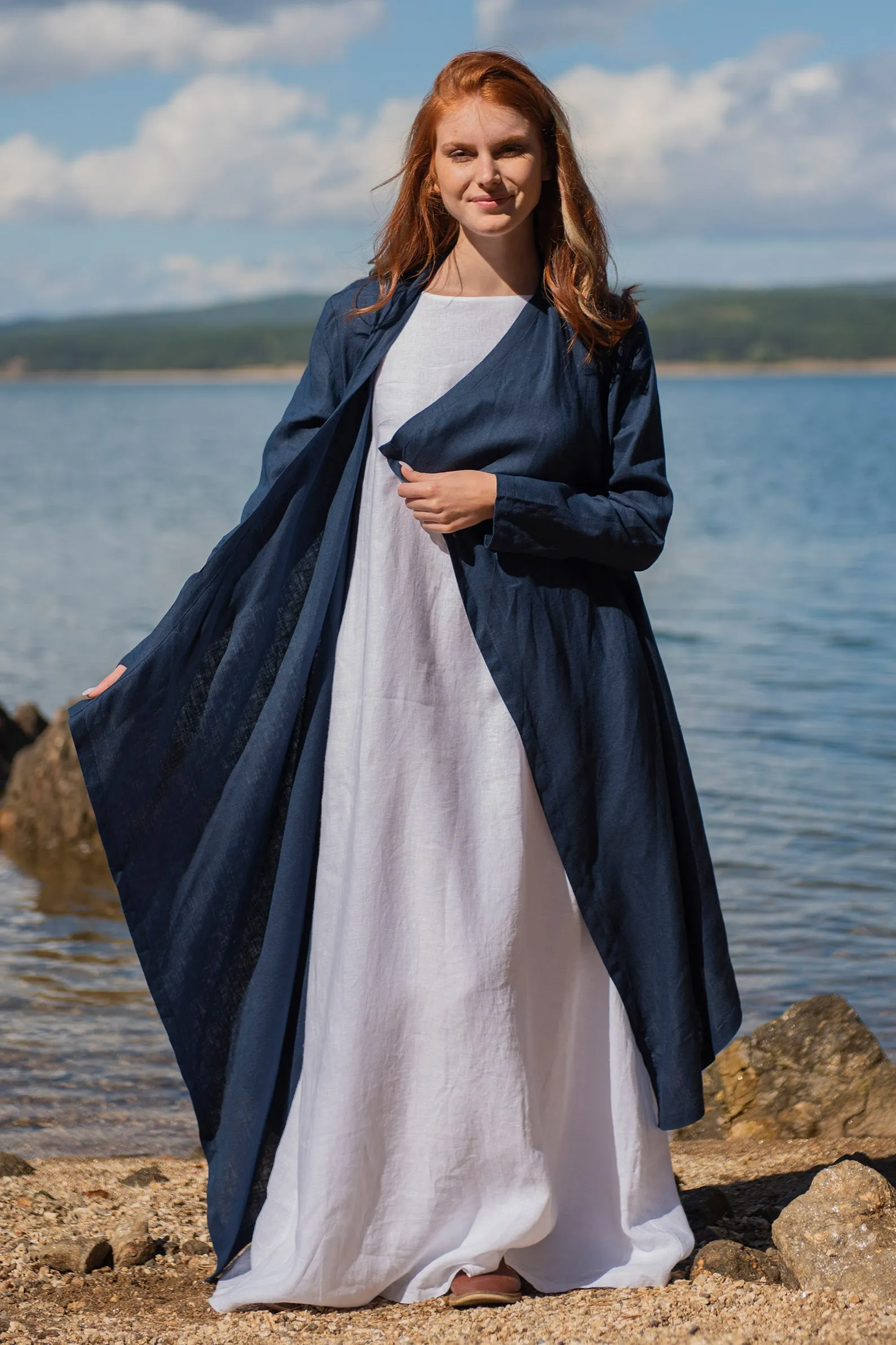 Linen Cardigan Robe