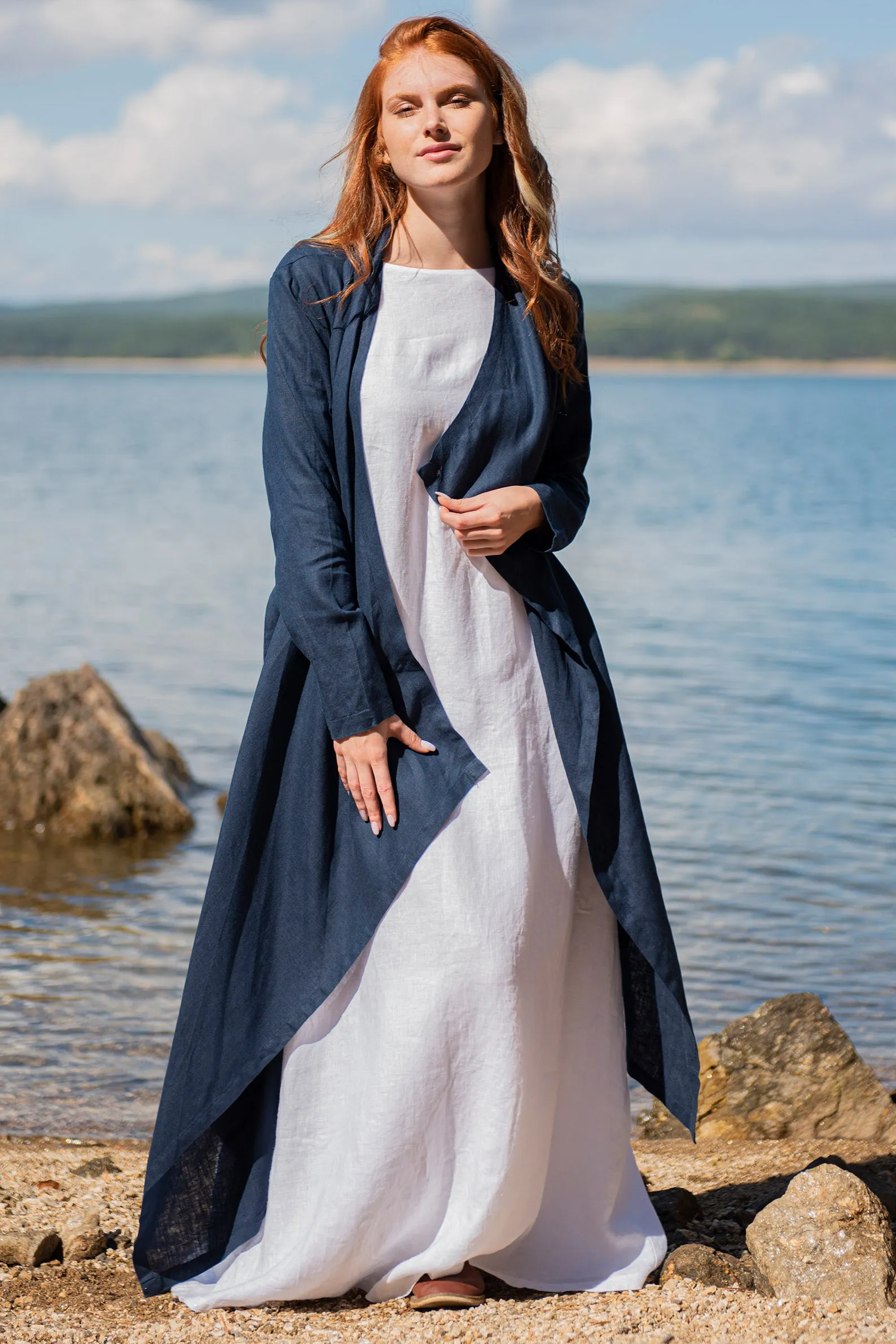 Linen Cardigan Robe