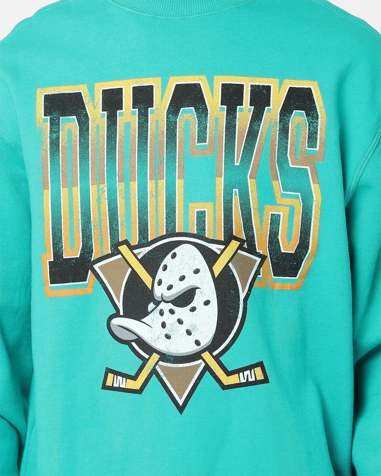 Majestic Athletic Anaheim Ducks Collegiate Fade Crewneck Faded Teal