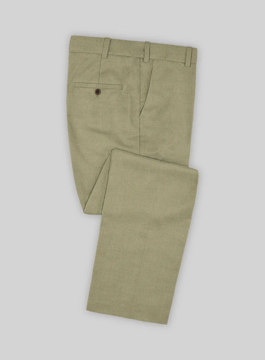 Marco Stretch Dark Khaki Wool Pants