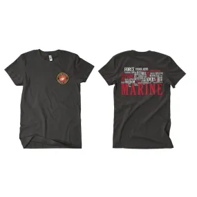 Marines Words Two-Sided T-Shirt