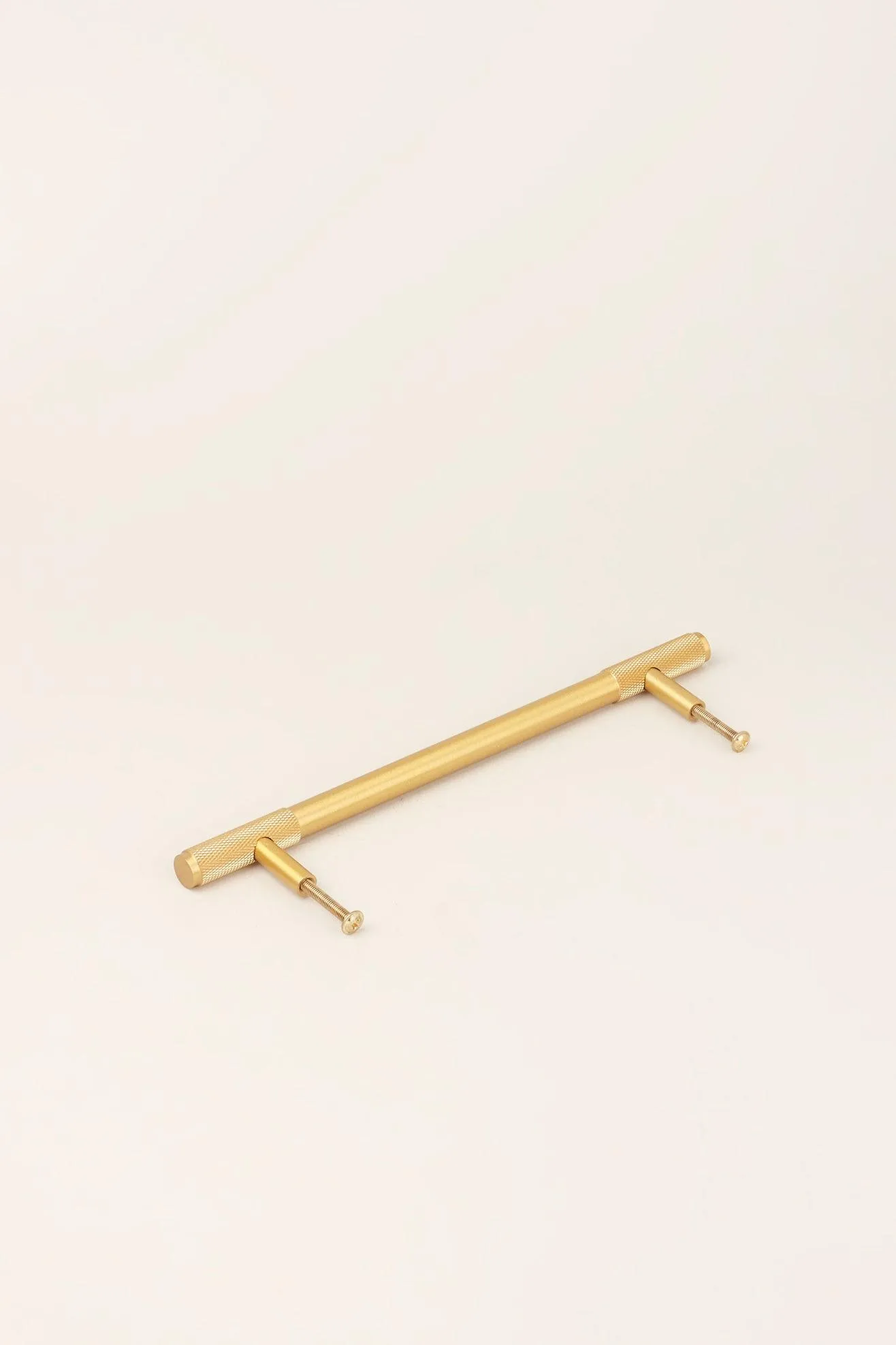 Matt Brass Solid Knurled T Bar Kitchen Gold Cupboard Handles